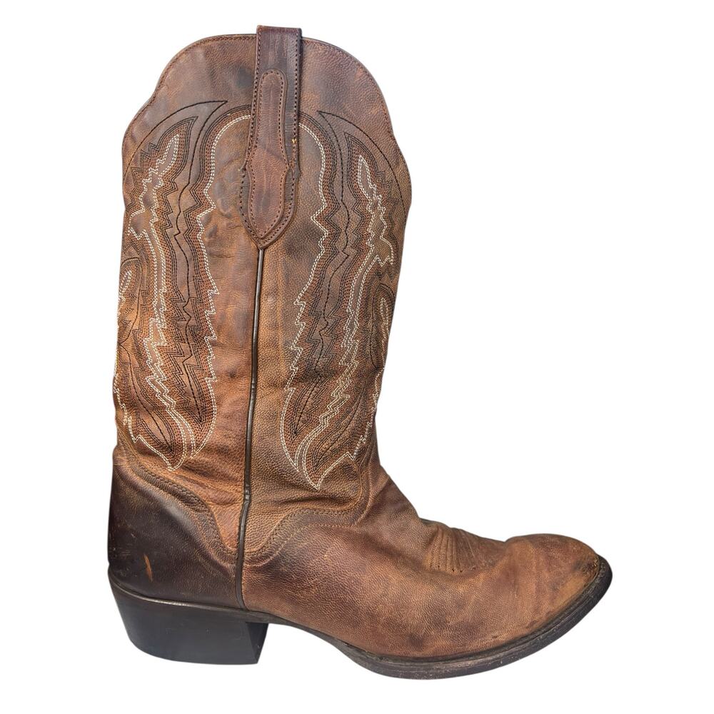 J,B. Dillon Men’s Brown Leather Western Cowboy Boots Size US 12 EE